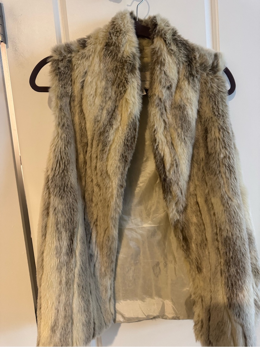 BCBGeneration Taupe Multi Faux Fur Vest